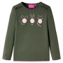 Khakifarbenes Langarm-T-Shirt für Kinder 140 von vidaXL, Kinder-T-Shirts - Ref: Foro24-13773, Preis: 8,54 €, Rabatt: %