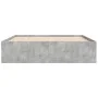 Concrete gray bed frame 150x200 cm by vidaXL, Beds and slatted bases - Ref: Foro24-3203869, Price: 134,14 €, Discount: %