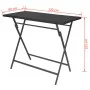 Folding garden dining set 7 pieces poly rattan and black steel by vidaXL, Garden sets - Ref: Foro24-42878, Price: 269,01 €, D...