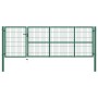 Gartenzauntor mit grünen Stahlpfosten 350x100 cm von vidaXL, Gartentore - Ref: Foro24-142569, Preis: 395,39 €, Rabatt: %