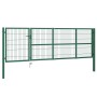 Gartenzauntor mit grünen Stahlpfosten 350x100 cm von vidaXL, Gartentore - Ref: Foro24-142569, Preis: 395,39 €, Rabatt: %