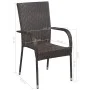 Stackable garden chairs 2 units brown synthetic rattan by vidaXL, Garden chairs - Ref: Foro24-44237, Price: 106,12 €, Discoun...
