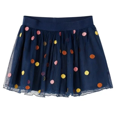 Falda infantil de tul con lunares azul marino 128 de vidaXL, Pantalones de niños - Ref: Foro24-13507, Precio: 10,22 €, Descue...