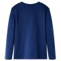 Camiseta infantil de manga larga azul marino 92