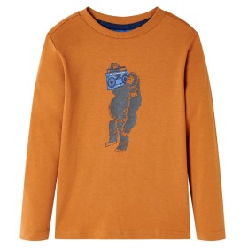 Camiseta infantil de manga larga ocre oscuro 140 de vidaXL, Camisetas para niños - Ref: Foro24-13463, Precio: 7,88 €, Descuen...
