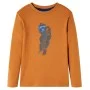 Dunkelockerfarbenes, langärmliges Kinder-T-Shirt 140 von vidaXL, Kinder-T-Shirts - Ref: Foro24-13463, Preis: 7,79 €, Rabatt: %