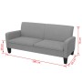 3-Sitzer-Sofa 180x65x76 cm hellgrau von vidaXL, Sofas - Ref: Foro24-244711, Preis: 313,91 €, Rabatt: %