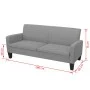 3-Sitzer-Sofa 180x65x76 cm hellgrau von vidaXL, Sofas - Ref: Foro24-244711, Preis: 309,25 €, Rabatt: %