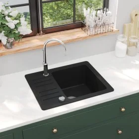 Küchenspüle aus Granit mit schwarzer Schüssel von vidaXL, Sinkt - Ref: Foro24-142952, Preis: 179,24 €, Rabatt: %