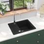 Granite kitchen sink with a black bowl by vidaXL, Sinks - Ref: Foro24-142952, Price: 179,04 €, Discount: %