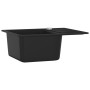 Fregadero de cocina de granito con un seno negro de vidaXL, Fregaderos - Ref: Foro24-142952, Precio: 155,24 €, Descuento: %