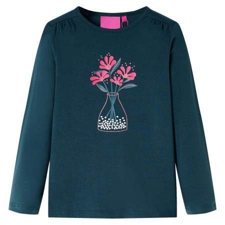 Dunkelgrünes langärmeliges Kinder-T-Shirt 92 von vidaXL, Kinder-T-Shirts - Ref: Foro24-13979, Preis: 8,94 €, Rabatt: %