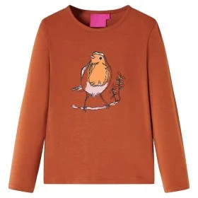 Langarm-T-Shirt für Kinder in der Farbe Cognac 128 von vidaXL, Kinder-T-Shirts - Ref: Foro24-14342, Preis: 8,06 €, Rabatt: %