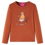 Langarm-T-Shirt für Kinder in der Farbe Cognac 128 von vidaXL, Kinder-T-Shirts - Ref: Foro24-14342, Preis: 8,13 €, Rabatt: %