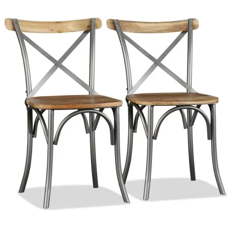 Esszimmerstühle 2 Einheiten aus massivem Mangoholz von vidaXL, Essstühle - Ref: Foro24-244592, Preis: 197,22 €, Rabatt: %