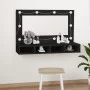 Mueble con espejo y LED negro 90x31,5x62 cm de vidaXL, Tocadores de baño - Ref: Foro24-833488, Precio: 55,78 €, Descuento: %