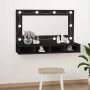 Mueble con espejo y LED negro 90x31,5x62 cm de vidaXL, Tocadores de baño - Ref: Foro24-833488, Precio: 55,78 €, Descuento: %