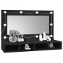 Mueble con espejo y LED negro 90x31,5x62 cm de vidaXL, Tocadores de baño - Ref: Foro24-833488, Precio: 55,78 €, Descuento: %