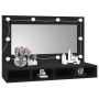 Möbel mit Spiegel und schwarzer LED 90x31,5x62 cm von vidaXL, Badezimmerwaschtische - Ref: Foro24-833488, Preis: 56,36 €, Rab...