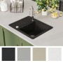 Granite kitchen sink with a black bowl by vidaXL, Sinks - Ref: Foro24-142952, Price: 179,04 €, Discount: %