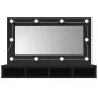 Mueble con espejo y LED negro 90x31,5x62 cm de vidaXL, Tocadores de baño - Ref: Foro24-833488, Precio: 55,78 €, Descuento: %