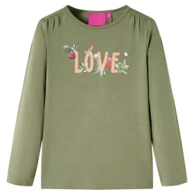 Khakifarbenes Langarm-T-Shirt für Kinder 104 von vidaXL, Kinder-T-Shirts - Ref: Foro24-13725, Preis: 8,45 €, Rabatt: %