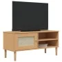 Mueble de TV SENJA aspecto ratán madera pino marrón 106x40x49cm de vidaXL, Muebles TV - Ref: Foro24-358040, Precio: 75,27 €, ...