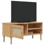 Mueble de TV SENJA aspecto ratán madera pino marrón 106x40x49cm de vidaXL, Muebles TV - Ref: Foro24-358040, Precio: 75,27 €, ...