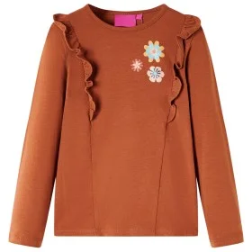Children's long-sleeved t-shirt in cognac color 140 by vidaXL, Kids T-shirts - Ref: Foro24-13683, Price: 8,30 €, Discount: %