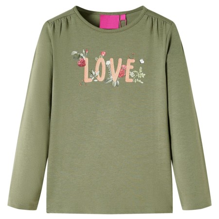 Khakifarbenes Langarm-T-Shirt für Kinder 128 von vidaXL, Kinder-T-Shirts - Ref: Foro24-13727, Preis: 8,54 €, Rabatt: %
