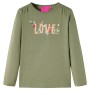 Khakifarbenes Langarm-T-Shirt für Kinder 128 von vidaXL, Kinder-T-Shirts - Ref: Foro24-13727, Preis: 8,54 €, Rabatt: %