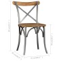 Sillas de comedor 2 unidades madera maciza de mango de vidaXL, Sillas de comedor - Ref: Foro24-244592, Precio: 200,82 €, Desc...