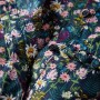 Vestido infantil de manga larga azul oscuro 104