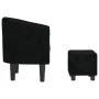 Black velvet armchair with stool by vidaXL, Armchairs - Ref: Foro24-356479, Price: 202,37 €, Discount: %