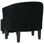 Black velvet armchair with stool by vidaXL, Armchairs - Ref: Foro24-356479, Price: 202,37 €, Discount: %