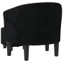 Schwarzer Samtsessel mit Hocker von vidaXL, Sessel - Ref: Foro24-356479, Preis: 180,48 €, Rabatt: %