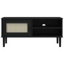 Mueble de TV SENJA aspecto ratán madera pino negro 106x40x49 cm de vidaXL, Muebles TV - Ref: Foro24-358042, Precio: 75,93 €, ...