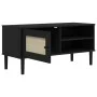 Mueble de TV SENJA aspecto ratán madera pino negro 106x40x49 cm de vidaXL, Muebles TV - Ref: Foro24-358042, Precio: 75,21 €, ...