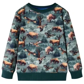 Dunkelgrünes Kinder-Sweatshirt 140 von vidaXL, Kinder-T-Shirts - Ref: Foro24-12983, Preis: 12,41 €, Rabatt: %