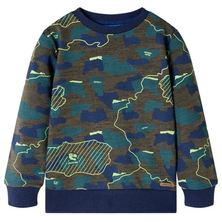 Dunkles Khaki-Mélange-Sweatshirt für Kinder 140 von vidaXL, Kinder-T-Shirts - Ref: Foro24-13243, Preis: 12,91 €, Rabatt: %