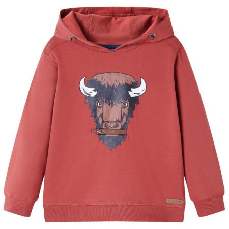 Kinder-Kapuzensweatshirt geröstetes Rot 92 von vidaXL, Kinder-T-Shirts - Ref: Foro24-13009, Preis: 13,30 €, Rabatt: %