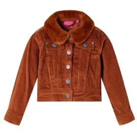 Cognacfarbene Cord-Kinderjacke 140 von vidaXL, Oberbekleidung für Kinder - Ref: Foro24-13913, Preis: 13,53 €, Rabatt: %