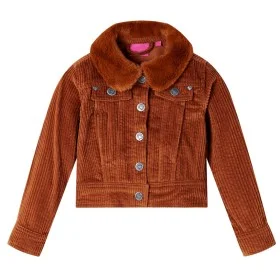 Cognacfarbene Cord-Kinderjacke 116 von vidaXL, Oberbekleidung für Kinder - Ref: Foro24-13911, Preis: 13,53 €, Rabatt: %