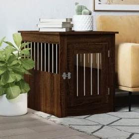 Dog cage engineered wood brown oak 55x75x65 cm by vidaXL, Dog kennels - Ref: Foro24-838322, Price: 83,59 €, Discount: %