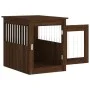 Jaula para perros madera de ingeniería roble marrón 55x75x65 cm de vidaXL, Casetas para perros - Ref: Foro24-838322, Precio: ...