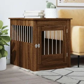 Jaula para perros madera ingeniería roble marrón 64,5x80x71 cm de vidaXL, Casetas para perros - Ref: Foro24-838336, Precio: 9...