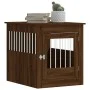Jaula para perros madera ingeniería roble marrón 64,5x80x71 cm de vidaXL, Casetas para perros - Ref: Foro24-838336, Precio: 9...