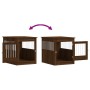 Hundekäfig aus Holzwerkstoff, braune Eiche, 64,5 x 80 x 71 cm von vidaXL, Hundehütten - Ref: Foro24-838336, Preis: 92,17 €, R...
