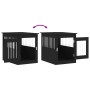 Jaula para perros madera de ingeniería negro 55x75x65 cm de vidaXL, Casetas para perros - Ref: Foro24-838317, Precio: 90,53 €...