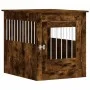 Hundekäfig aus Holzwerkstoff, geräucherte Eiche, 64,5 x 80 x 71 cm von vidaXL, Hundehütten - Ref: Foro24-838334, Preis: 97,93...
